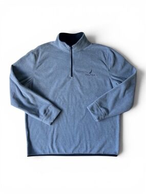 Nautica 1/4 Zip Fleece Pullover Blue XXL